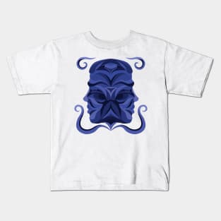 Gemini Zodiac Sign - Blue Kids T-Shirt